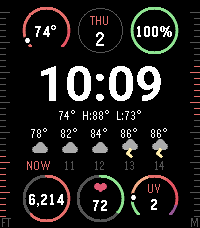 Sorta Modular default face with the hourly forecast